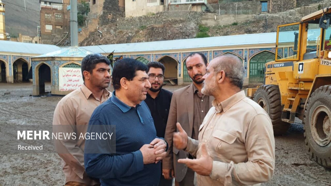 حضور مخبر در مناطق سیل‌زده امامزاده داوود