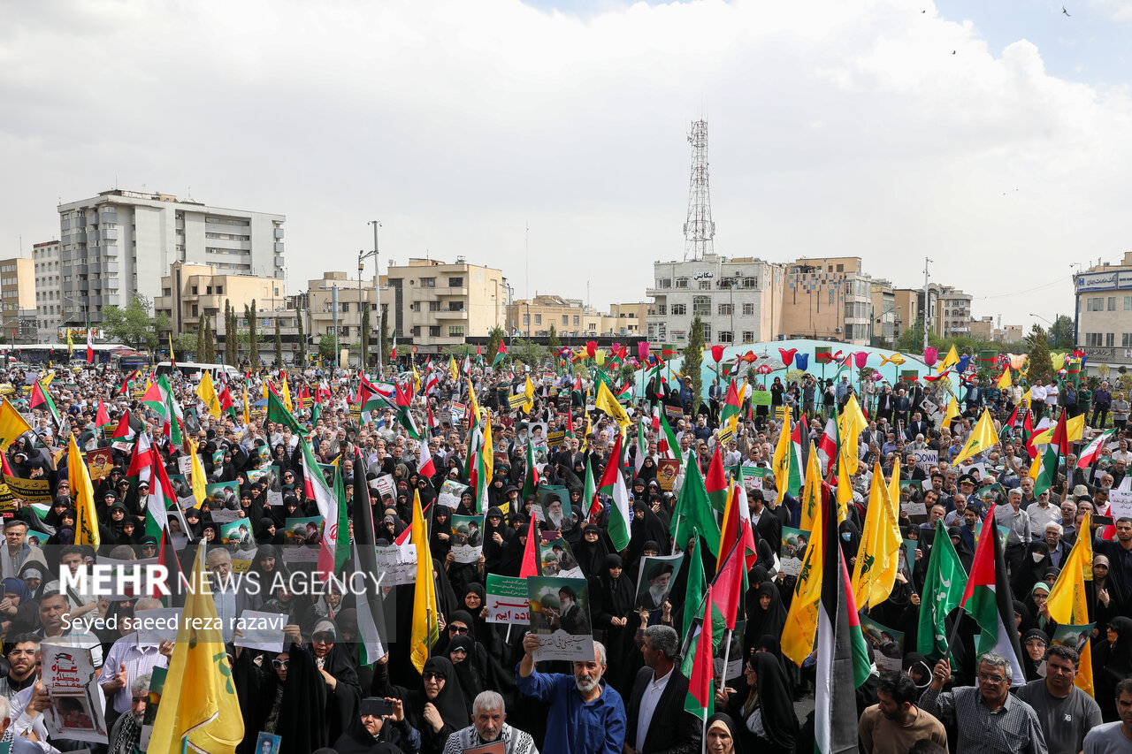 راهپیمایی علیه جنایات رژیم صهیونیستی پس از نماز جمعه در تهران