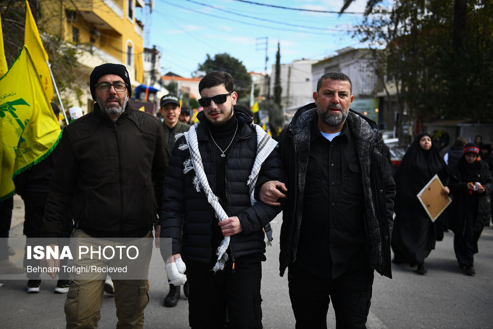 آیین تشییع پیکر شهید سیدهاشم صفی‌الدین - دیر قانون النهر