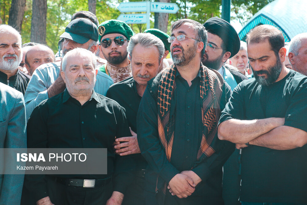 تشییع پیکر مطهر ۷ شهید حمله رژیم صهیونیستی