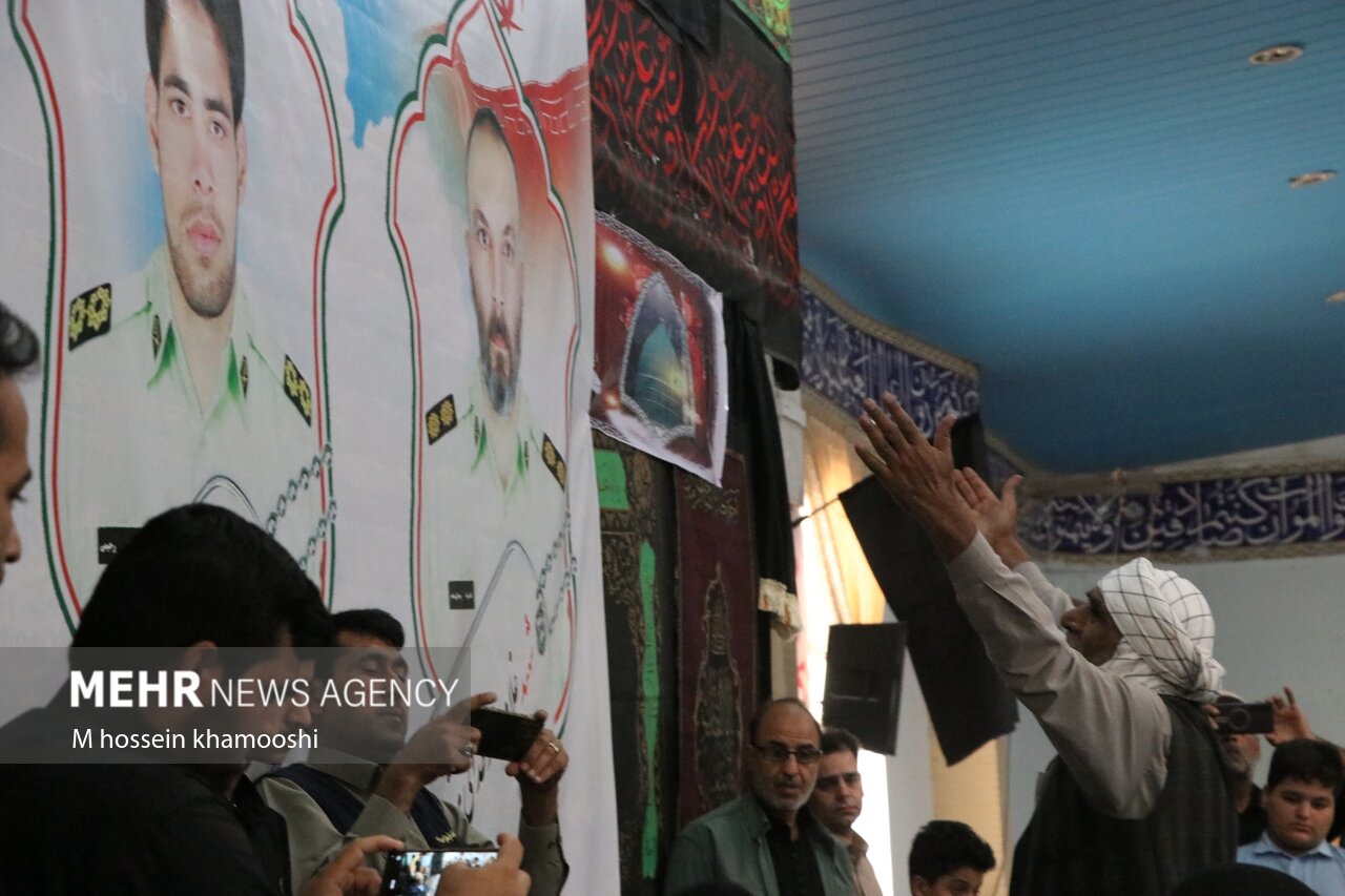 مراسم تشییع شهدای حادثه تروریستی دامن در شهر زابل