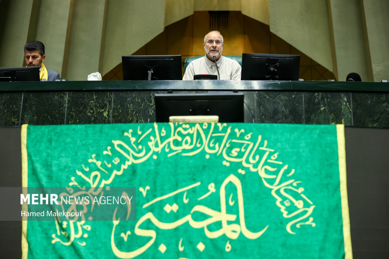 خادمان حرم حضرت عبدالعظیم در صحن مجلس