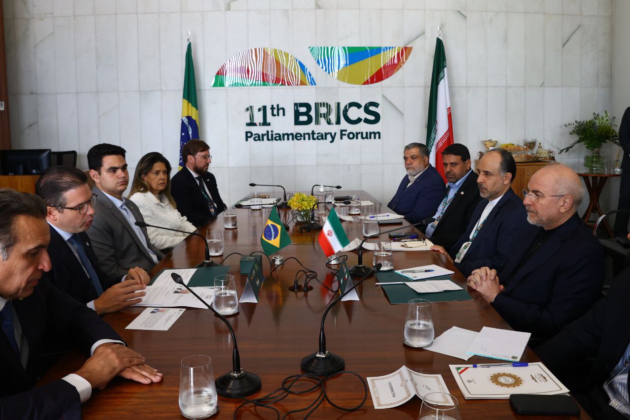 دیدار محمدباقر قالیباف با رئیس مجلس نمایندگان برزیل