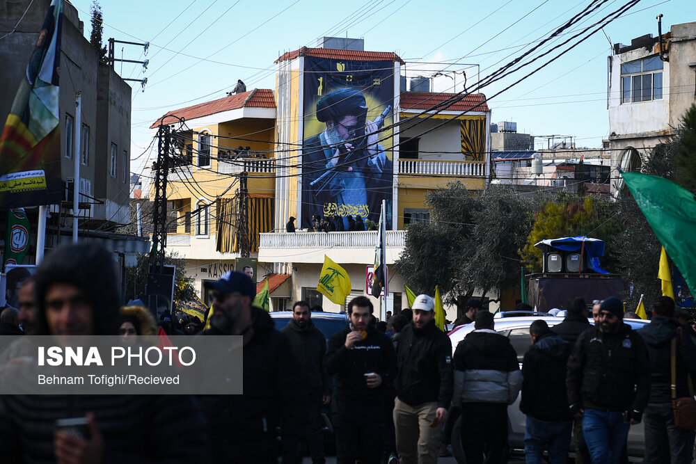 آیین تشییع پیکر شهید سیدهاشم صفی‌الدین - دیر قانون النهر