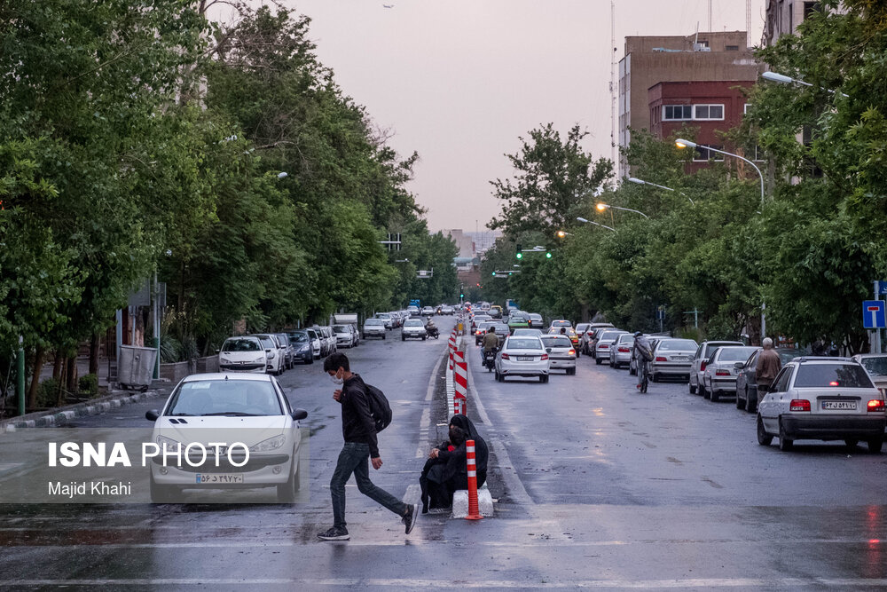 بارش باران در تهران