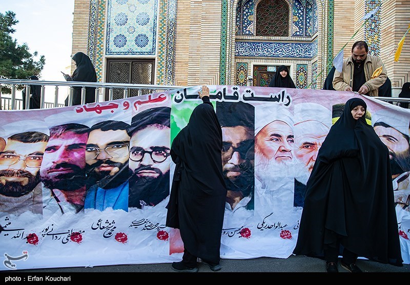 مراسم تشییع سه تن از شهدای حمله اسرائیل