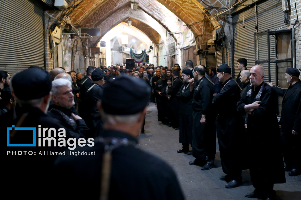 عزاداری شهادت حضرت علی (ع) در بازار تبریز