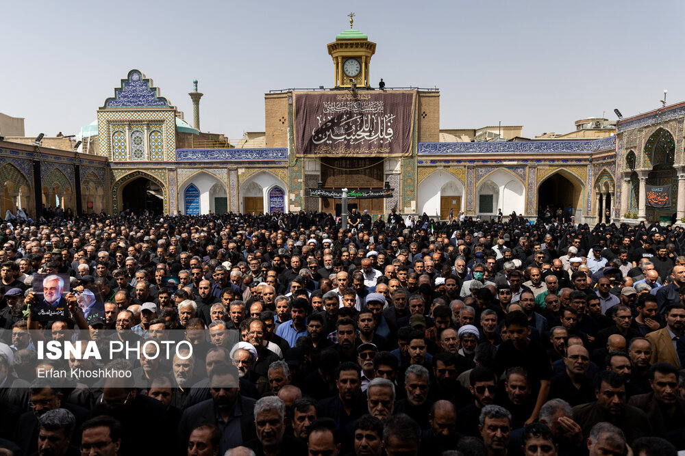 تدفین شهید طهرانچی و همسرش در حرم حضرت عبدالعظیم(ع)