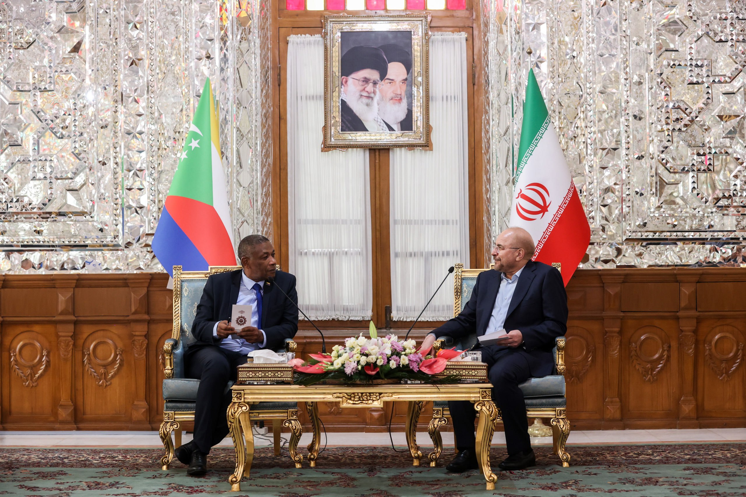 دیدار قالیباف و موستروان عبدو، رئیس مجلس کومور