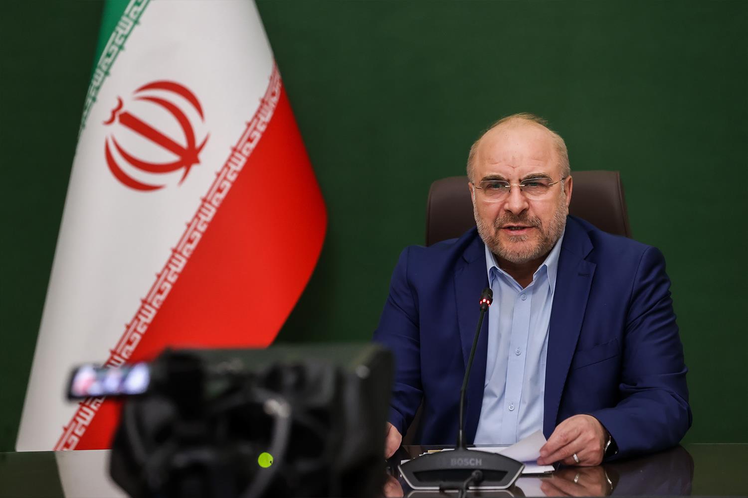 سخنرانی قالیباف در نشست فوق‌العاده رؤسای مجالس کشورهای اسلامی