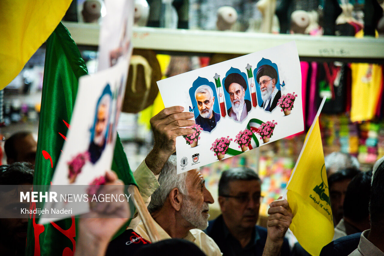 تجمع اصناف و بازاریان اصفهان در حمایت از مردم فلسطین