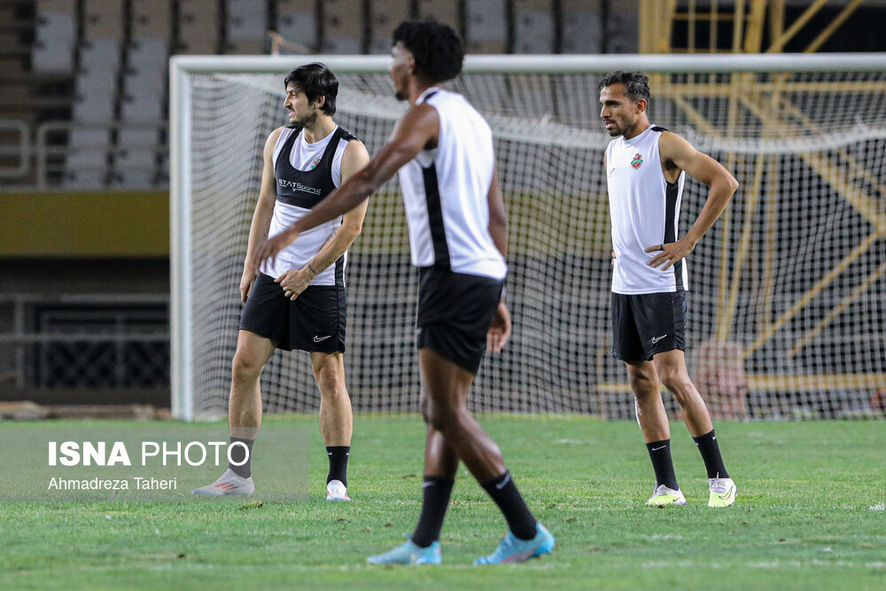 تمرین تیم فوتبال شباب الاهلی 