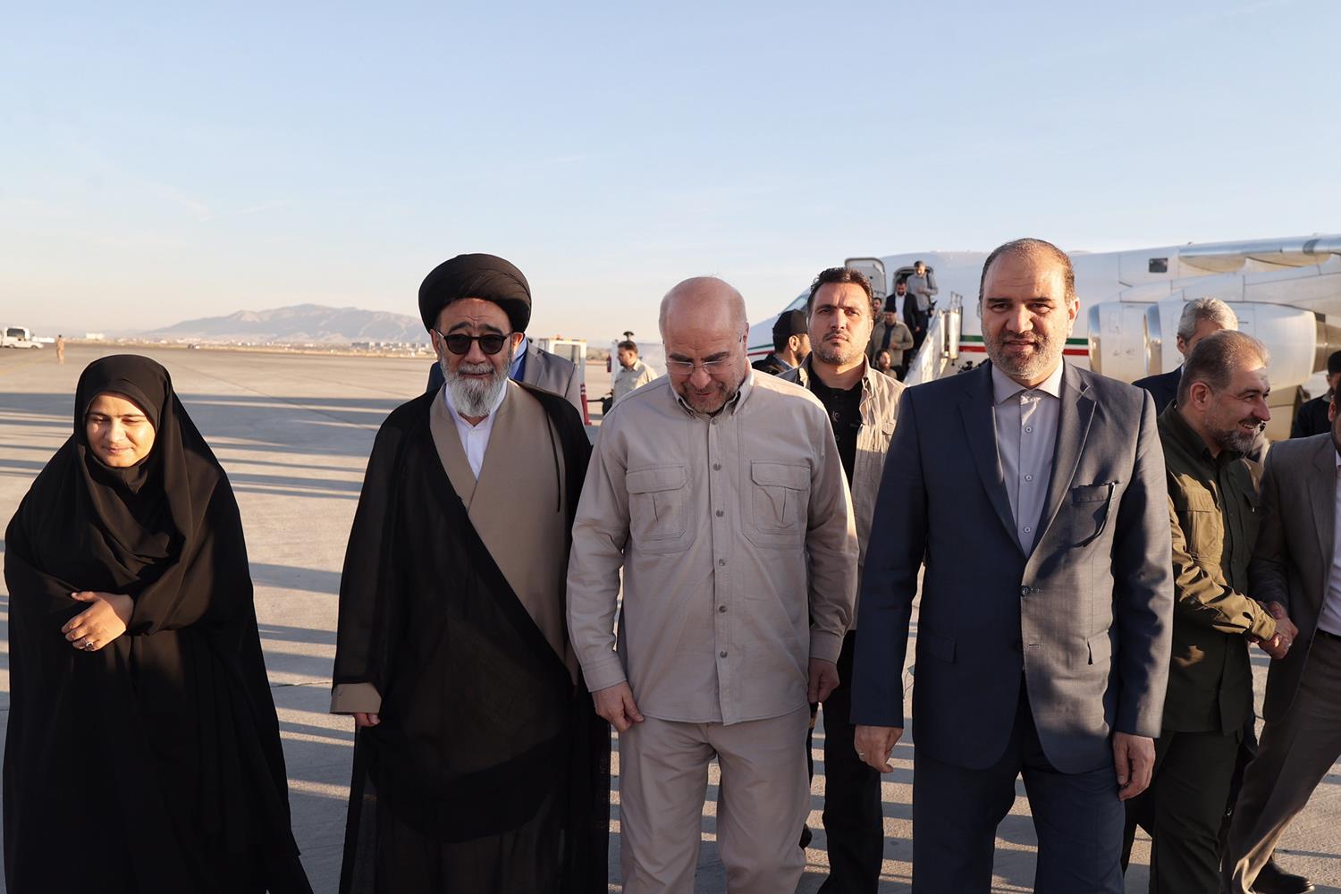 استقبال رسمی از قالیباف در فرودگاه شهید مدنی تبریز