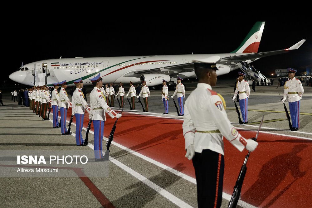 ورود رییس جمهور به هاوانا پایتخت «کوبا »