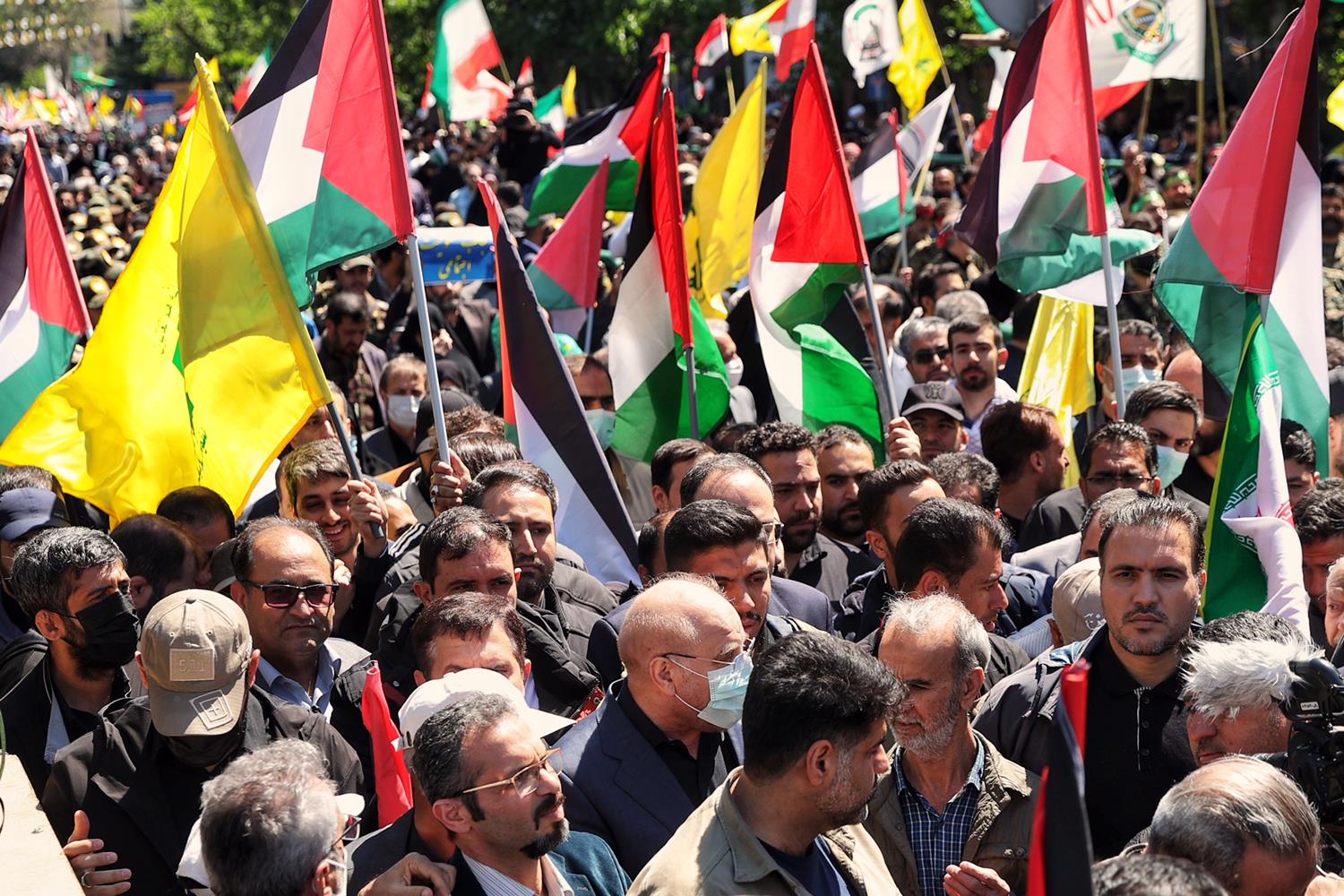 حضور قالیباف در راهپیمایی روز قدس