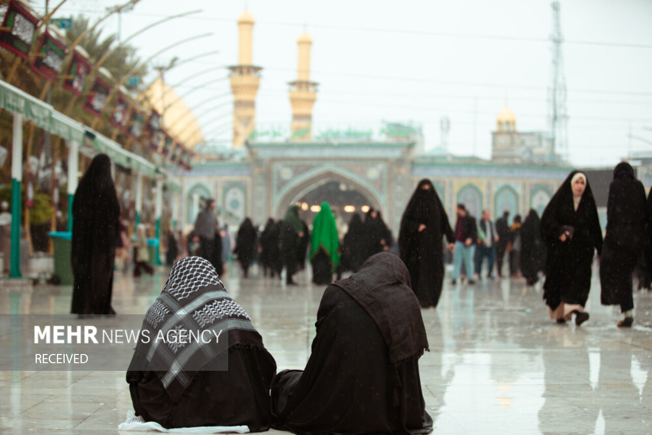 بارش باران در کربلا معلی