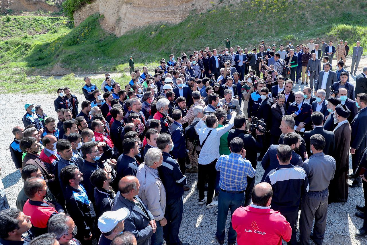 حضور رئیسی در معدن سونگون ورزقان