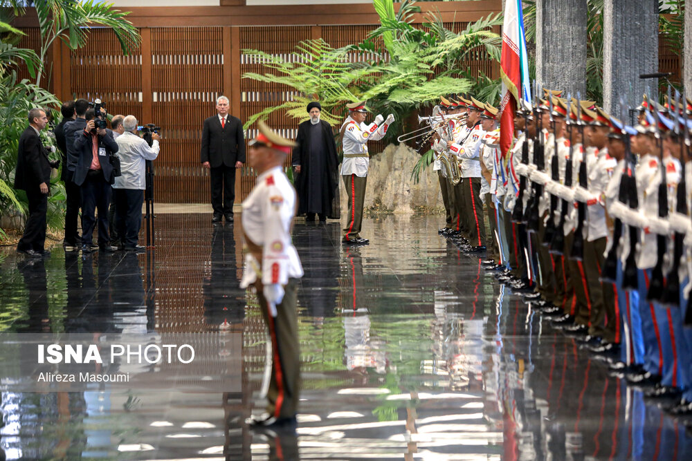 استقبال رسمی رییس جمهور کوبا از سید ابراهیم رییسی