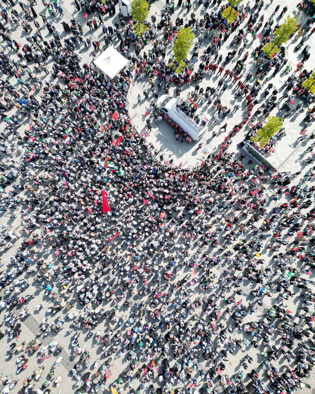 تظاهرات گسترده در استانبول برای محکومیت جنایات اسرائیل