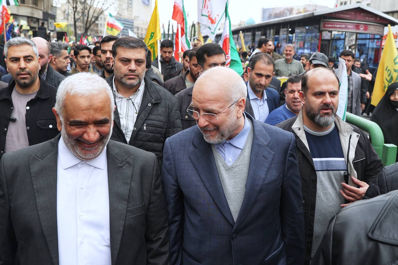 حضور قالیباف در راهپیمایی روز جهانی قدس - تهران