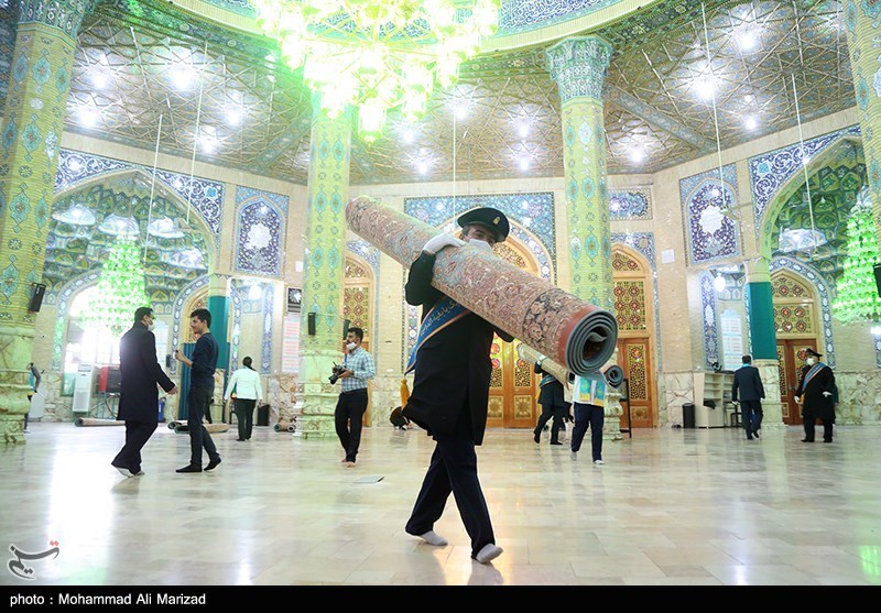 غبار رویی مسجد مقدس جمکران 