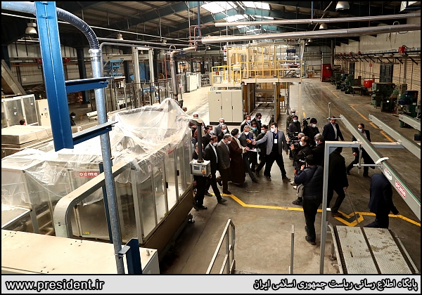 بازدید رئیسی از کارخانه نیمه فعال روغن نباتی