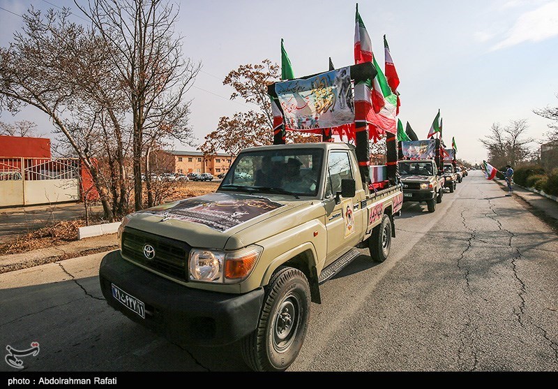 مراسم استقبال از ۶ شهید گمنام در پایگاه شکاری شهید نوژه همدان