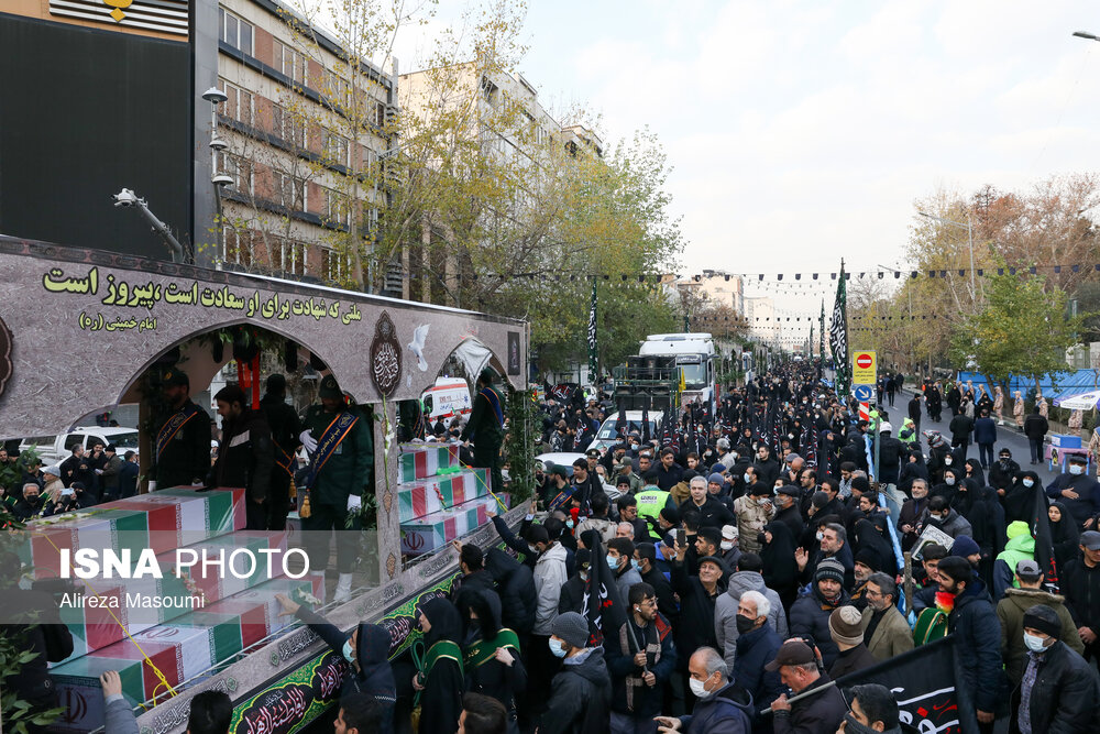 مراسم تشییع پیکر ۲۰۰ شهید گمنام دفاع مقدس در تهران