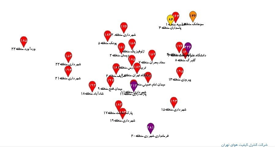  آلودگی هوای تهران