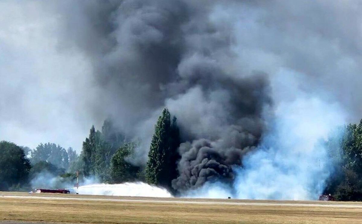 سقوط هواپیما در فرودگاه ساوتند لندن