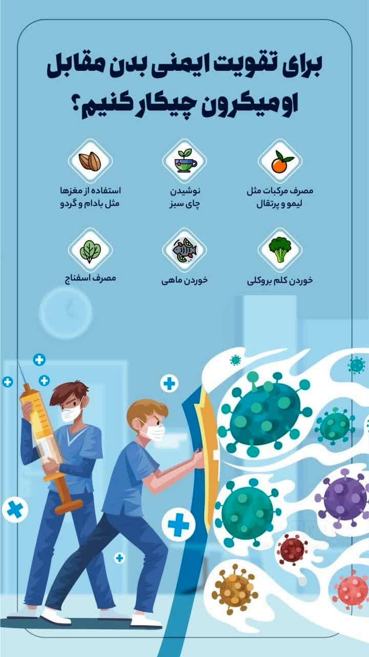 برای تقویت ایمنی بدن مقابل اومیکرون چیکار کنیم؟