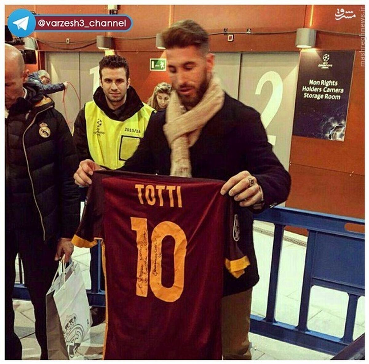 عکس: هدیه توتی به ستاره رئال مادرید