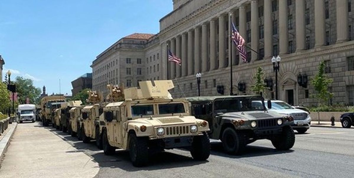 اوضاع خیابانهای آمریکا در آستانه مراسم تحلیف بایدن +فیلم