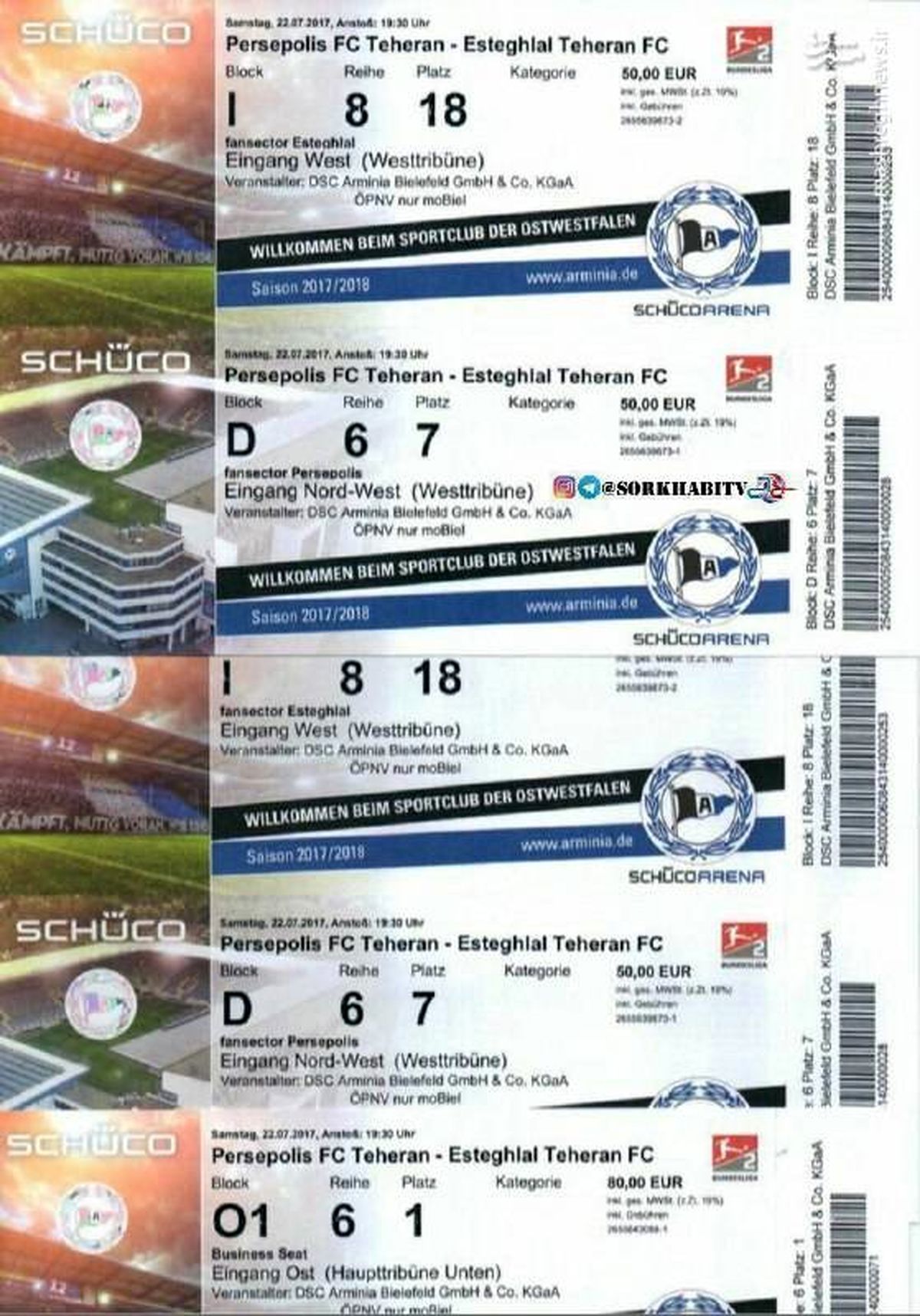 عکس: از بلیت دربی ۸۵ رونمایی شد