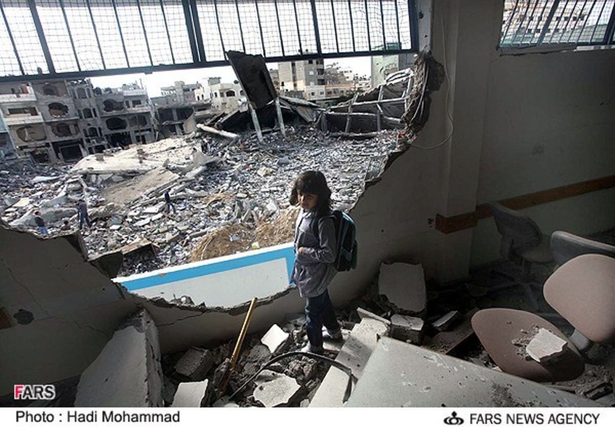 وضعیت مدارس غزه بعد از جنگ/تصاویر