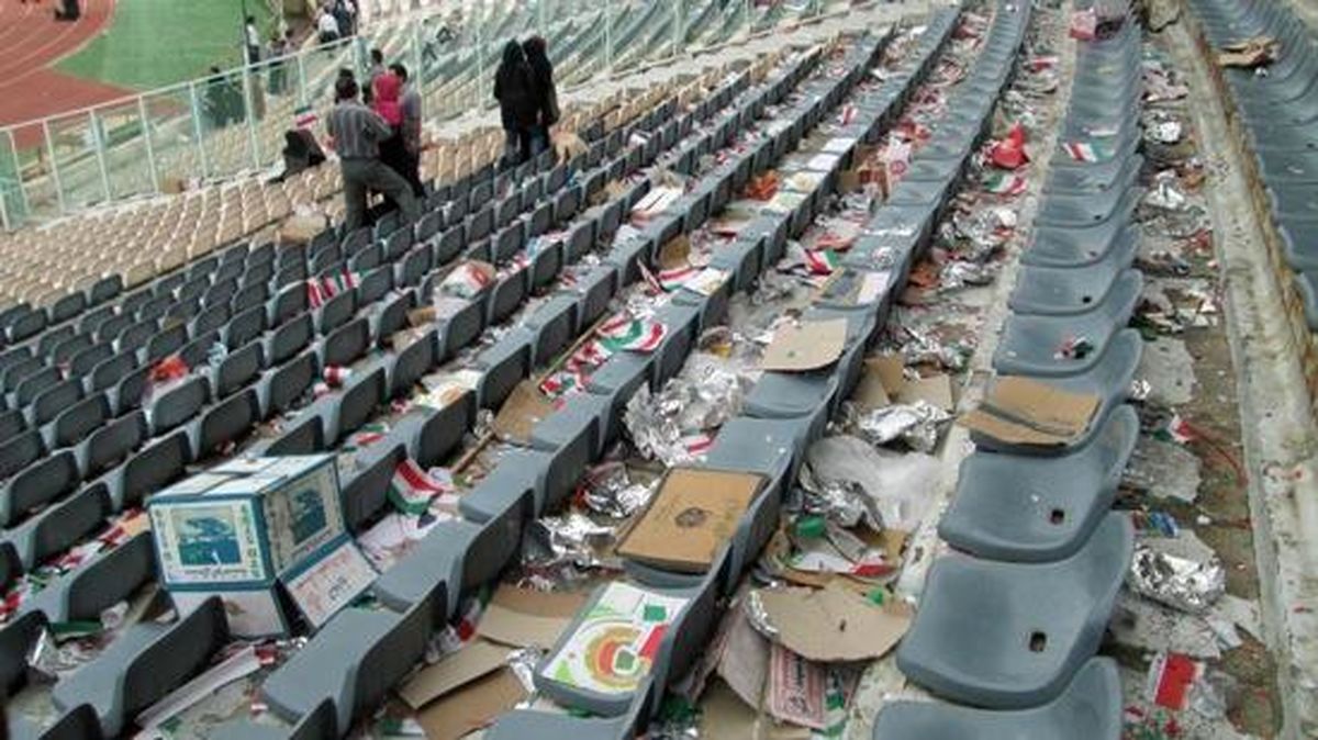 عکس/ورزشگاه آزادی پس ازمراسم‌پنجشنبه