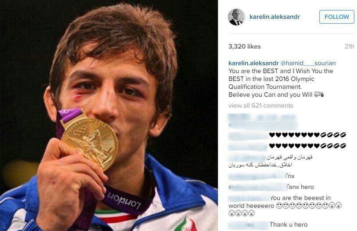 آرزوی قهرمان افسانه ای کشتی برای حمید سوریان +عکس