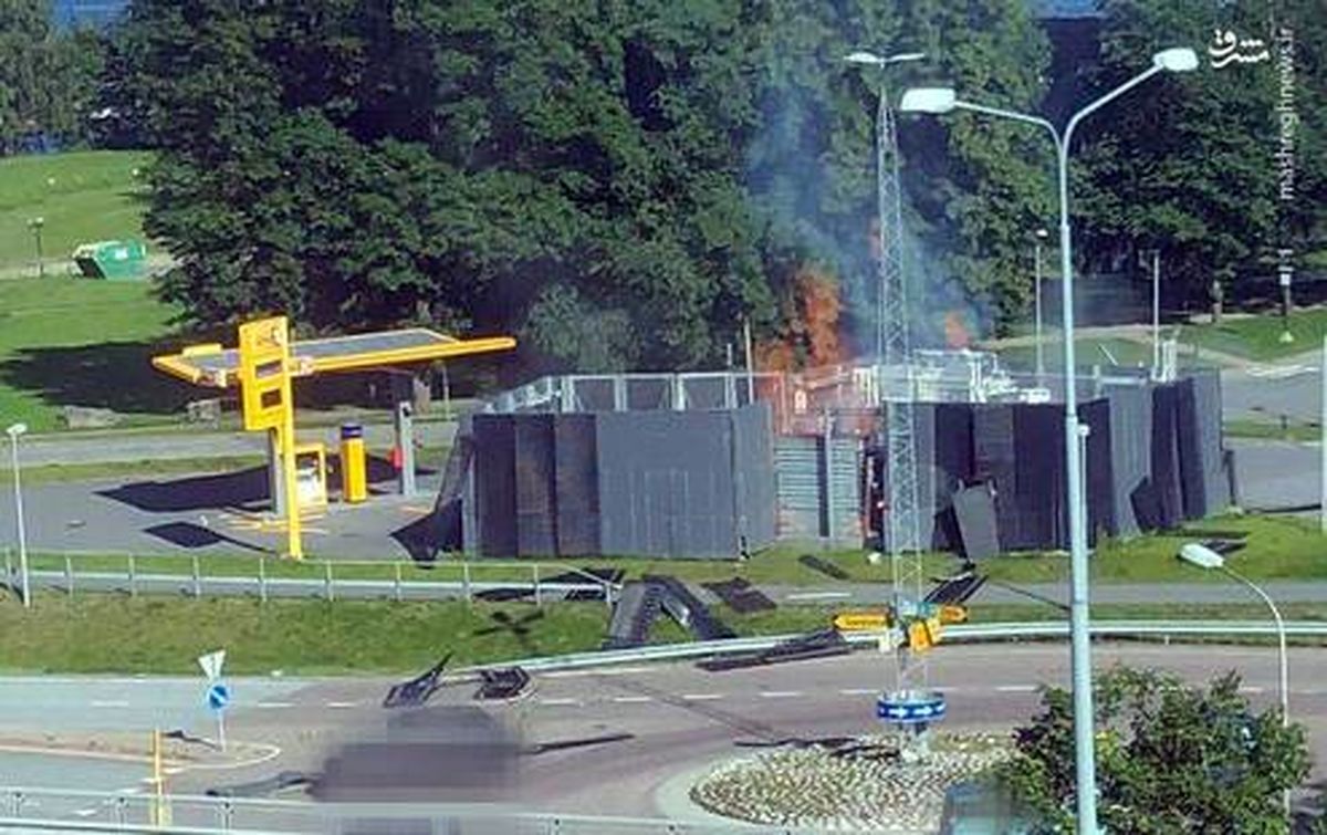 تصاویر: انفجار در جایگاه سوخت هیدروژن