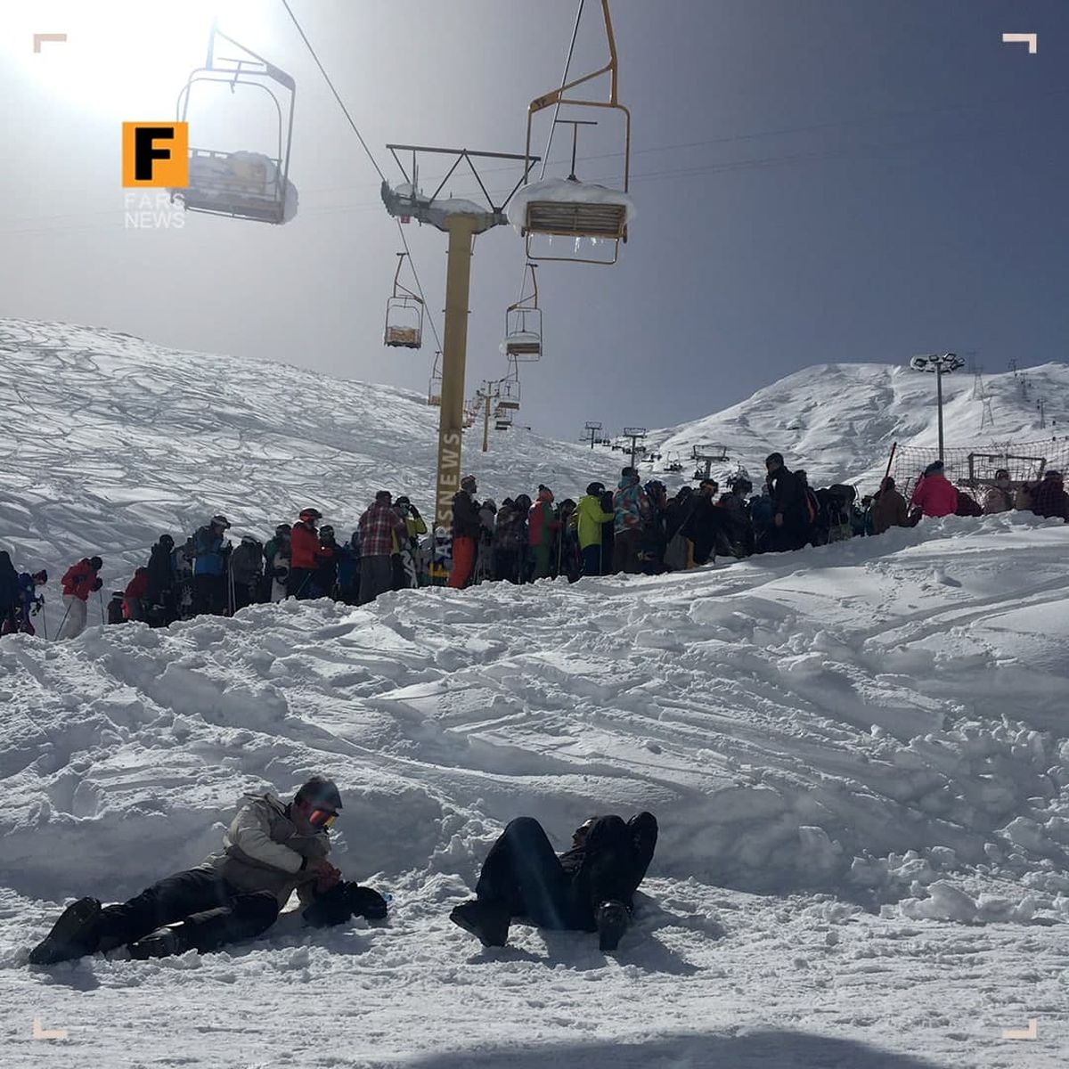تصویر خبرساز پیست اسکى دربندسر تهران!