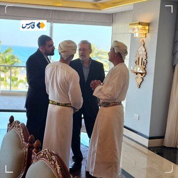 رایزنی خصوصی لاریجانی با وزرای عمانی + عکس