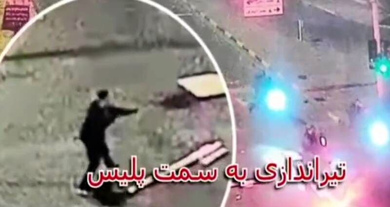 تصاویری از تیراندازی تروریست‌های مسلح به سمت پلیس