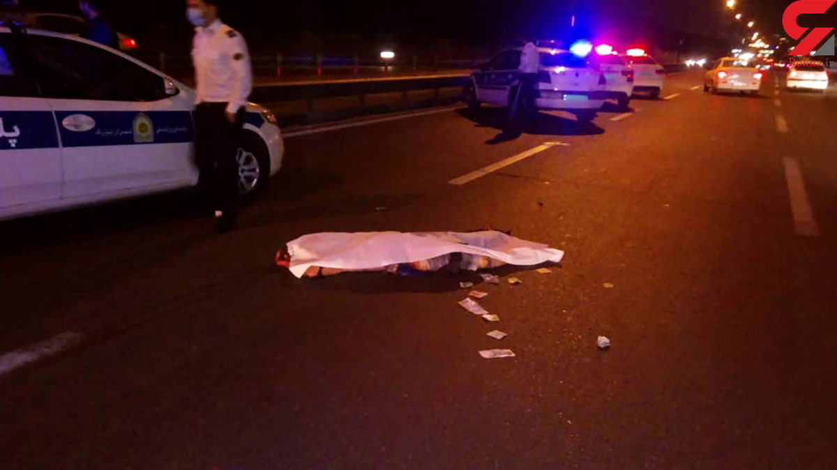 عکس تلخ جنازه راننده سمند وسط خیابانی در تهران  