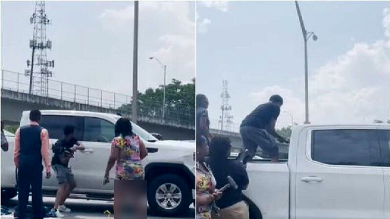 لحظه نجات راننده بیهوش محبوس در داخل خودرو +فیلم 