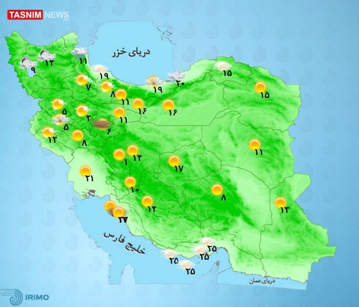 باد و باران مهمان شهرهای شمالی