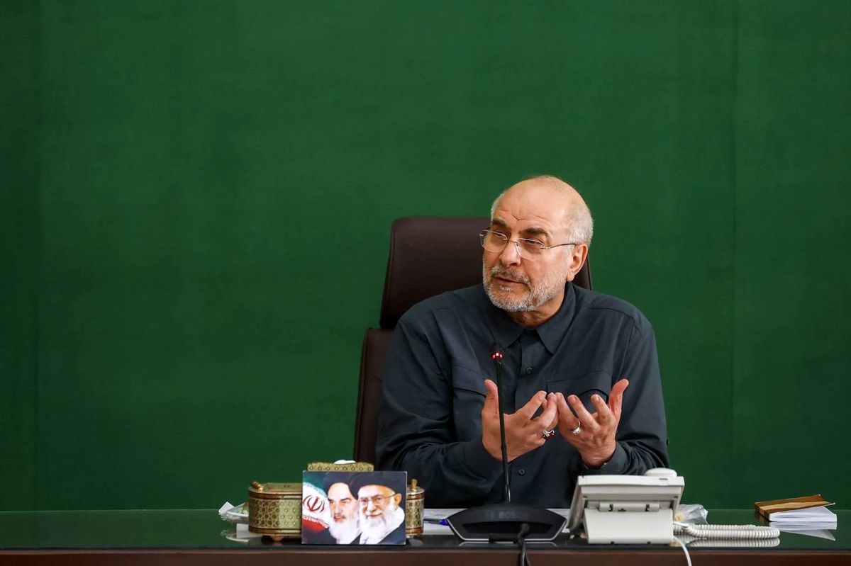 حضور قالیباف در مراسم ترحیم سردار افشار