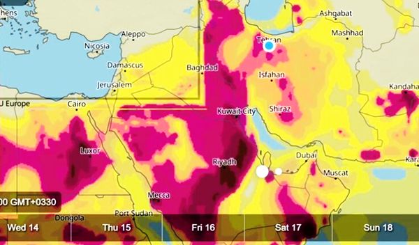 بیابان‌های عربستان منشا گردوخاک هوای تهران