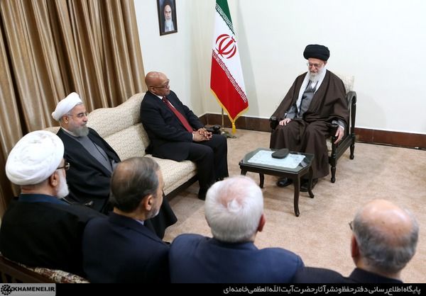 تصاویر: دیدار رئیس جمهور آفریقای جنوبی و رهبر انقلاب