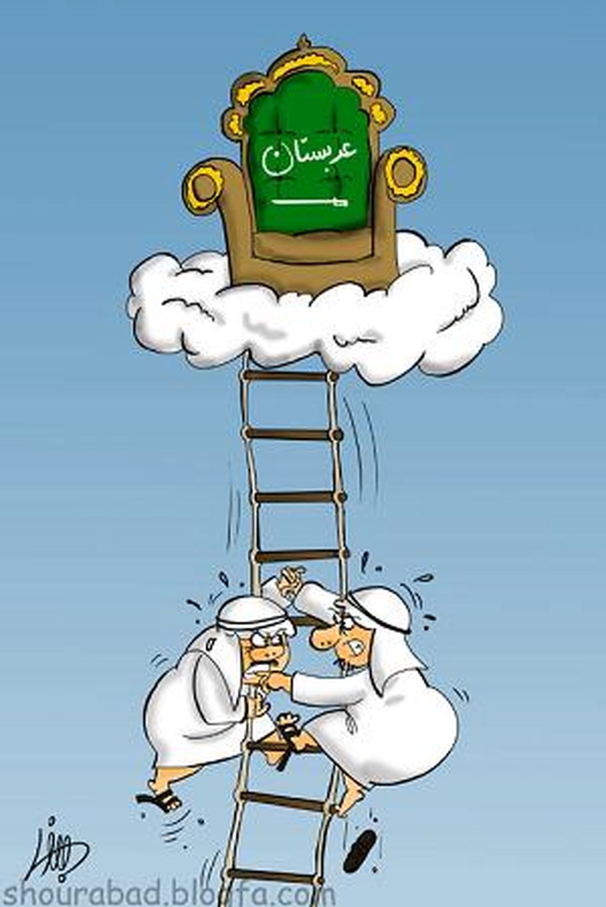 کاریکاتور: دعوا بر سر ولیعهدی ملک عبدالله