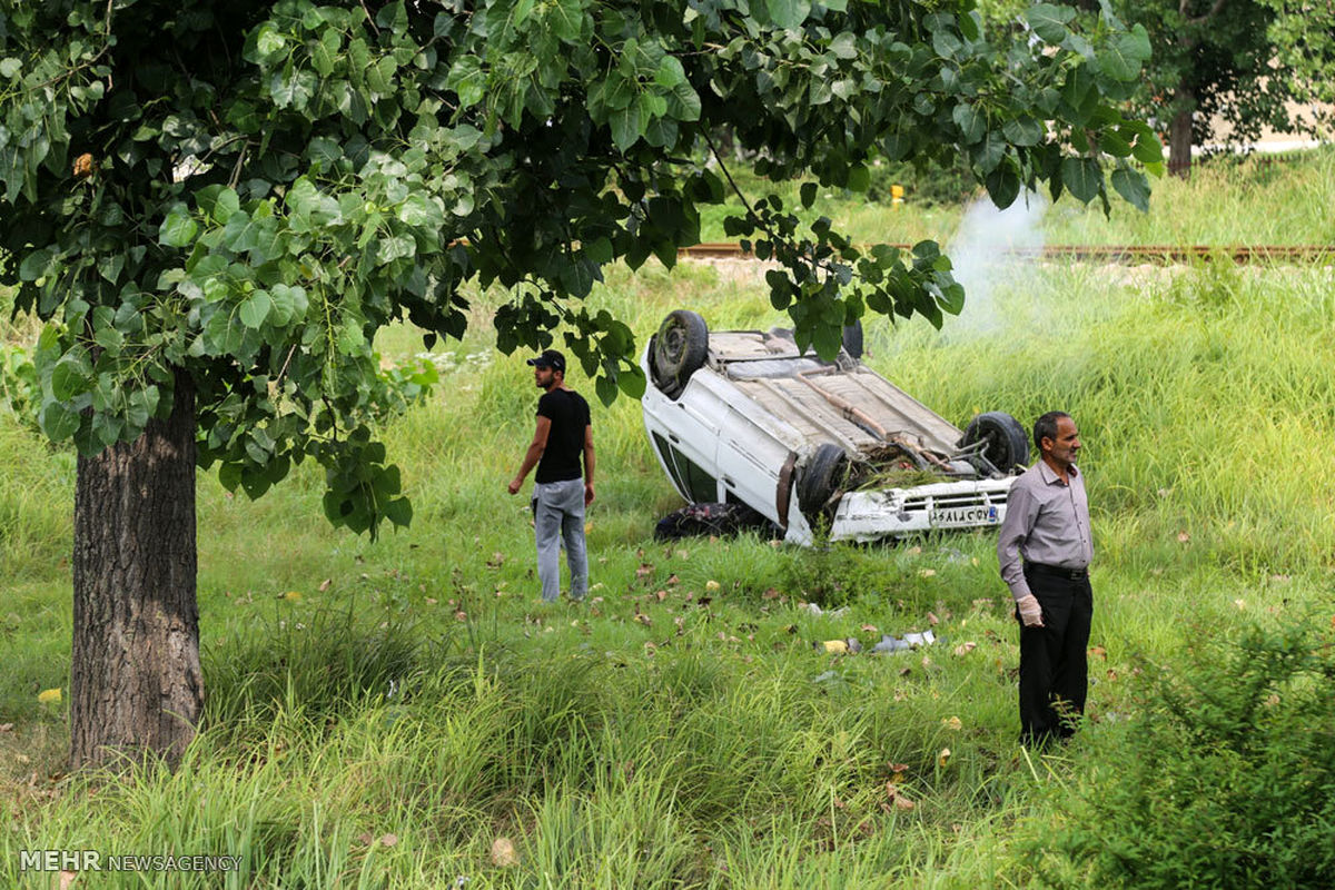 تصاویر: سانحه رانندگی در جاده ساری به قائمشهر