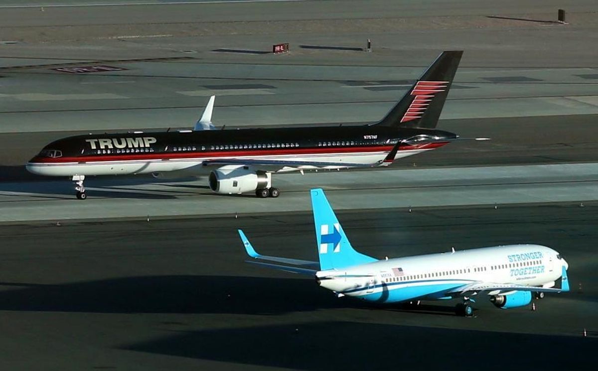 عکس: هواپیماهای شخصی کلینتون و ترامپ